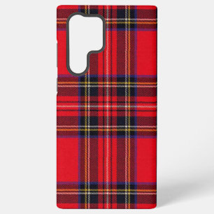 Coque Samsung Galaxy Royal Stewart tartan rouge noir plaid
