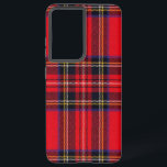 Coque Samsung Galaxy Royal Stewart tartan rouge noir plaid<br><div class="desc">Royal Stewart clan tartan rouge noir plaid</div>