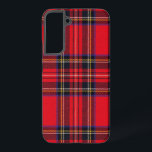Coque Samsung Galaxy Royal Stewart tartan rouge noir plaid<br><div class="desc">Royal Stewart clan tartan rouge noir plaid</div>