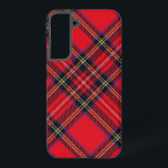 Coque Samsung Galaxy Royal Stewart tartan rouge noir plaid<br><div class="desc">Royal Stewart clan tartan rouge noir plaid</div>