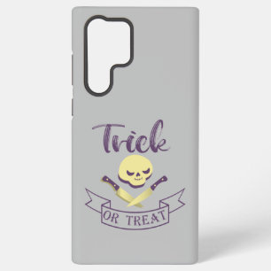 Coque Samsung Galaxy Ruban de Halloween crâne os croisés Trick or treat