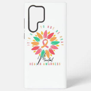 Coque Samsung Galaxy Ruban de tournesol coloré pour la sensibilisation