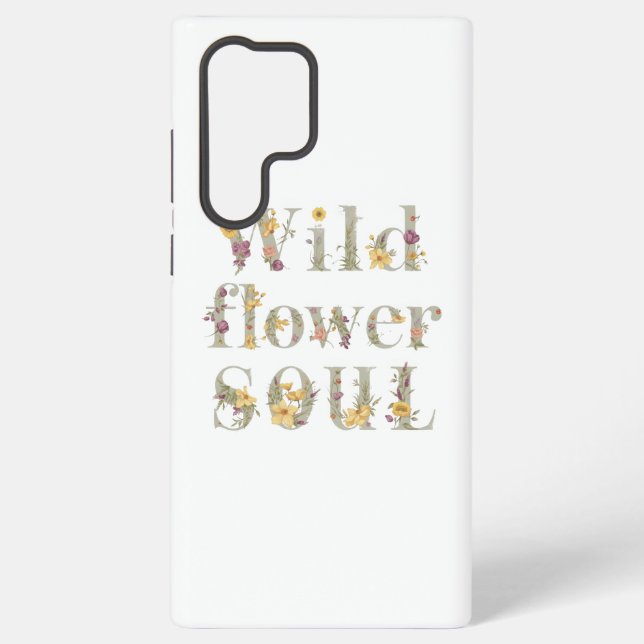 Coque Samsung Galaxy Rustic Free Spirit Botanical Typography (Verso)