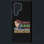 Coque Samsung Galaxy Ruth Bader Ginsburg Féministe Avocate Juge<br><div class="desc">Les femmes ont leur place partout où des décisions sont prises, citation de la leader féministe RBG. Citation parfaite pour un avocat, un juge, un professeur d'histoire des droits des femmes ou un mentor de club. > Idée mignonne pour un diplômé en droit, un étudiant en association pour réussir l'examen,...</div>