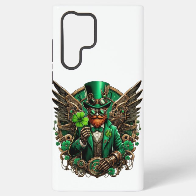 Coque Samsung Galaxy Saint Patrick's Day trèfle à vapeur (Verso)