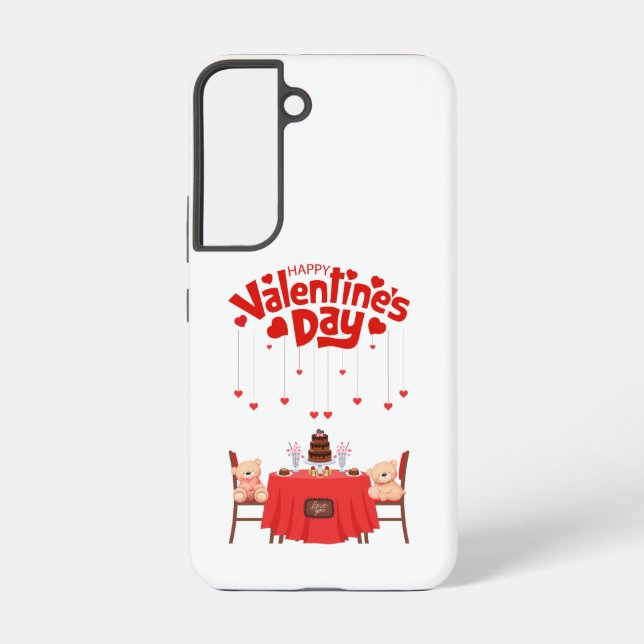 Coque Samsung Galaxy Saint Valentin Cute Chocolate Hearts Nounours (Verso)