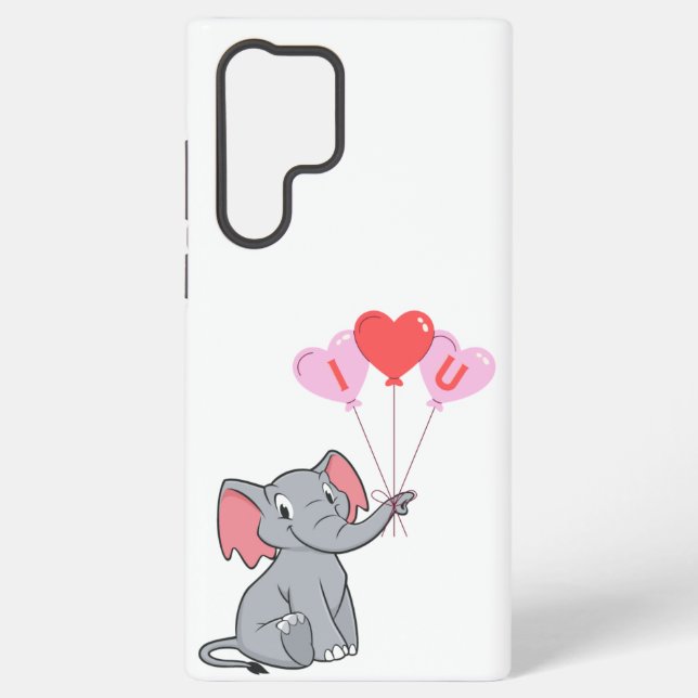 Coque Samsung Galaxy Saint Valentin mignon Je t'aime coeur (Verso)