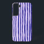 Coque Samsung Galaxy Samsung galaxy boîtier téléphone bleu rayures<br><div class="desc">Boîtier téléphonique Samsung galaxy avec bandes bleues et violettes</div>