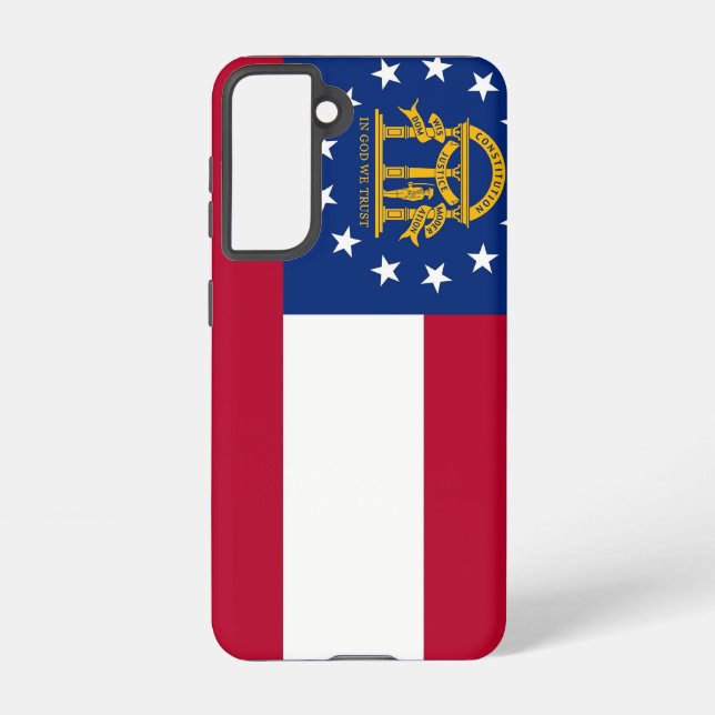 Coque Samsung Galaxy Samsung Galaxy S21 Coque Drapeau de Géorgie, U.S.A (Verso)