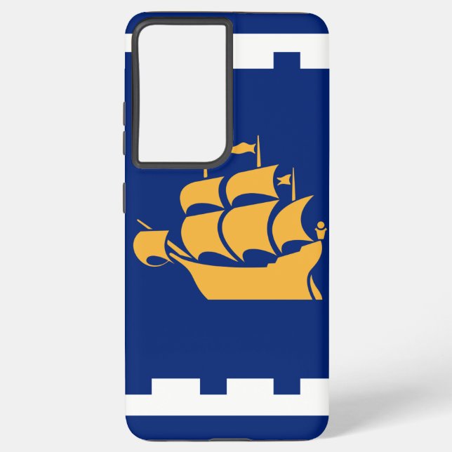 Coque Samsung Galaxy Samsung Galaxy S21 Plus Case flag of Quebec City (Verso)