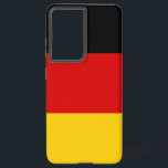 Coque Samsung Galaxy Samsung Galaxy S21 Ultra Coque avec drapeau d'Alle<br><div class="desc">Transformez votre Samsung Galaxy S21 Ultra en symbole de fierté allemande avec notre couverture exclusive avec le drapeau de l'Allemagne! Réalisée avec une attention minutieuse aux détails, cette couverture présente fièrement le design emblématique du drapeau allemand. Le drapeau comporte trois bandes horizontales de noir, rouge et or, symbolisant l'unité et...</div>
