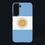 Coque Samsung Galaxy Samsung Galaxy S22 Plus Coque Drapeau de l'Argenti<br><div class="desc">Transformez votre Samsung Galaxy S22 Plus en symbole de fierté argentine avec notre couverture exclusive avec le drapeau de l'Argentine! Réalisée avec une attention minutieuse aux détails, cette couverture présente fièrement le design emblématique du drapeau argentin. Le drapeau présente trois bandes horizontales de bleu clair et blanc, avec au centre...</div>