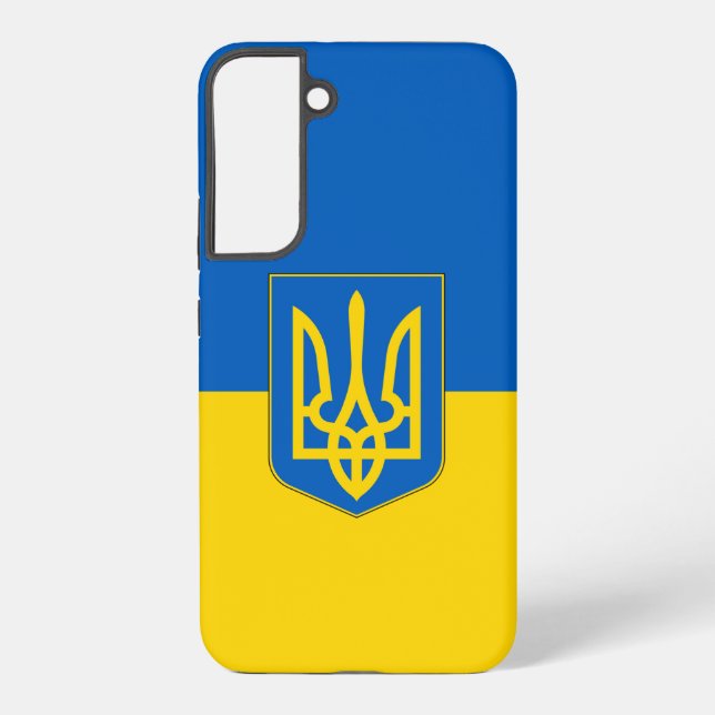 Coque Samsung Galaxy Samsung Galaxy S22 Plus Coque Drapeau de l'Ukraine (Verso)