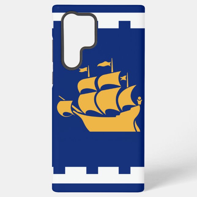 Coque Samsung Galaxy Samsung Galaxy S22 Ultra Case, Quebec City flag (Verso)