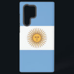 Coque Samsung Galaxy Samsung Galaxy S22 Ultra Coque avec drapeau argent<br><div class="desc">Transformez votre Samsung Galaxy S22 Ultra en symbole de fierté argentine grâce à notre couverture exclusive avec le drapeau de l'Argentine ! Réalisée avec une attention minutieuse aux détails, cette couverture présente fièrement le design emblématique du drapeau argentin. Le drapeau présente trois bandes horizontales de bleu clair et blanc, avec...</div>