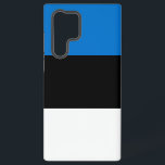 Coque Samsung Galaxy Samsung Galaxy S22 Ultra Coque avec drapeau Estoni<br><div class="desc">Protégez votre Samsung Galaxy S22 Ultra dans le style avec ce coque élégant avec le drapeau audacieux et élégant de l'Estonie. Le tricolore horizontal frappant de bleu, noir et blanc est affiché en évidence, symbolisant le ciel, le sol et l'aspiration nationale estoniens. Le design minimaliste garantit que le drapeau reste...</div>