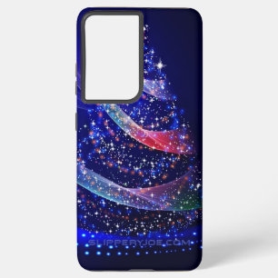 Coque Samsung Galaxy Sapin de Noël SlipperyJoe numérique rouge transluc