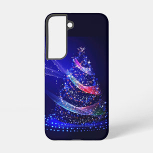 Coque Samsung Galaxy Sapin de Noël SlipperyJoe numérique rouge transluc