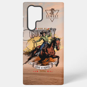Coque Samsung Galaxy Sauve un cheval, monte un cowboy