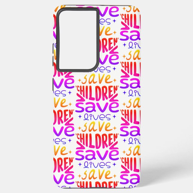 Coque Samsung Galaxy Sauver les enfants, sauver des vies (Verso)
