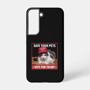 Coque Samsung Galaxy Sauvez Vos Animaux Votez Trump Élection US Citatio
