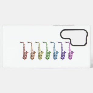 Coque Samsung Galaxy Saxophone Alto Arc-en-Ciel