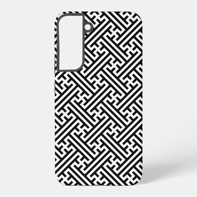 Coque Samsung Galaxy Sayagata motif, japonais, noir et blanc (Verso)