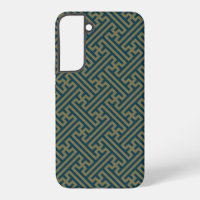 Sayagata motif, japonais, or et bleu marine