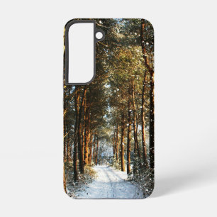 Coque Samsung Galaxy Scène de neige de la forêt