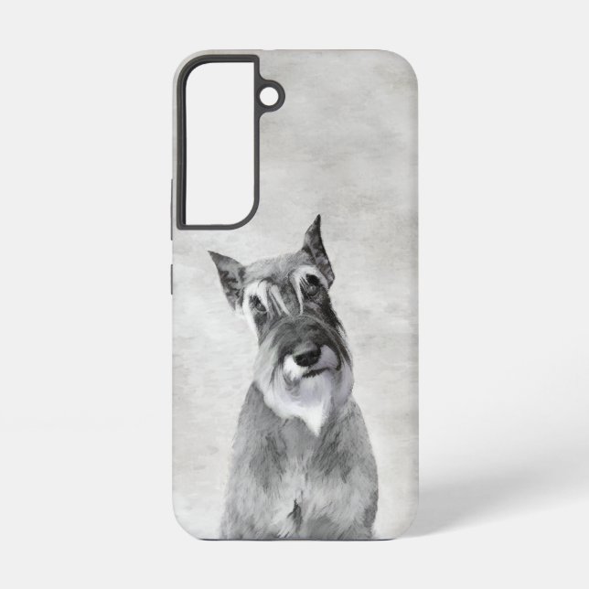 Coque Samsung Galaxy Schnauzer (géant) - Joli art original pour chien (Verso)