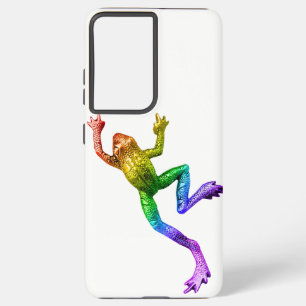 Coque Samsung Galaxy Sculpture de grenouille aux couleurs de l'arc-en-c