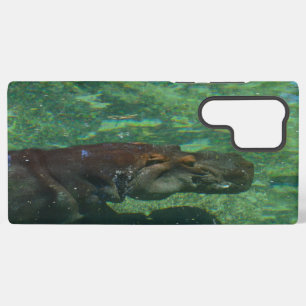 Coque Samsung Galaxy **"Sérénité submergée : Un hippopotame nageant ave
