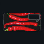 Coque Samsung Galaxy Sga de quatre pôles rouges<br><div class="desc">Four Red Chilies - Quatre piments de cayenne rouge horizontale photographiés sur un simple arrière - plan noir. © Alan Harman Photography 2012. Tous droits réservés. www.alanharmanphotography.com 180518 samsung</div>