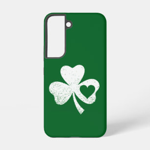 Coque Samsung Galaxy Shamrock de coeur de Green Jour de la Saint Patric