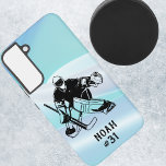 Coque Samsung Galaxy Signature du gardien des objectifs de hockey sur g<br><div class="desc">Ce boîtier de téléphone mobile à thème de hockey sur glace est parfait pour votre athlète de lycée ou de collège! Personnalisez-le avec le nom et le numéro du joueur désiré et offrez-le comme cadeau unique et mémorable.</div>
