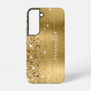 Coque Samsung Galaxy Signature girly pailletée or