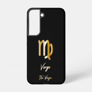 Coque Samsung Galaxy Signe du zodiaque Vierge, Noir & Or
