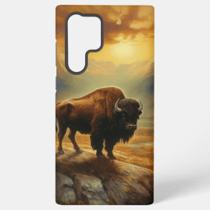 Coque Samsung Galaxy Silhouette de Bison de Buffalo au Coucher du Solei