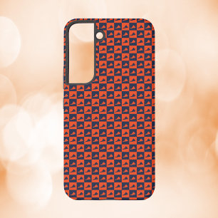 Coque Samsung Galaxy Silhouette de l'État de Virginie Bleu Orange Géomé