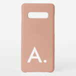 Coque Samsung Galaxy S10  Simple minimaliste rose vierge initial personnalis<br><div class="desc">Simple minimaliste Blush rose Personnalisé Samsung Galaxy S10  Coque</div>