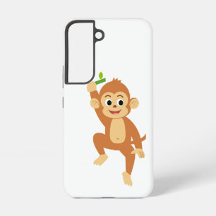 Coque Samsung Galaxy Singe mignon avec bambou 