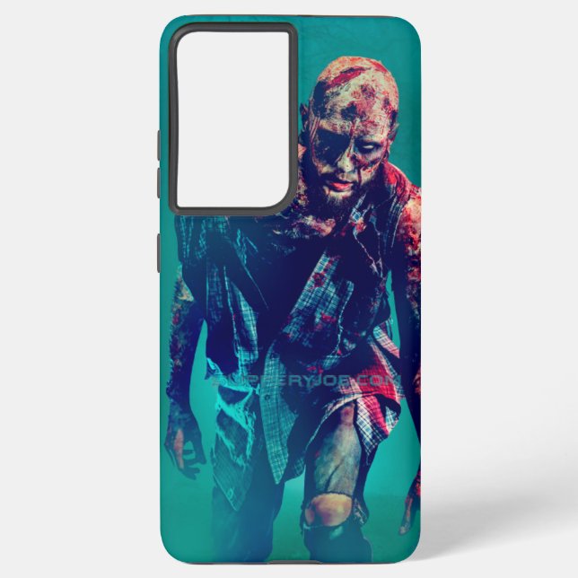 Coque Samsung Galaxy SlipperyJoe's bloody zombie woods Halloween (Verso)