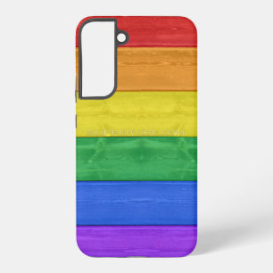Coque Samsung Galaxy SlipperyJoe's classique arc-en-ciel tactile fait m