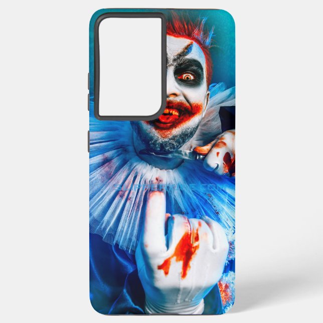Coque Samsung Galaxy SlipperyJoe's clown tenue Happy Halloween sang k (Verso)