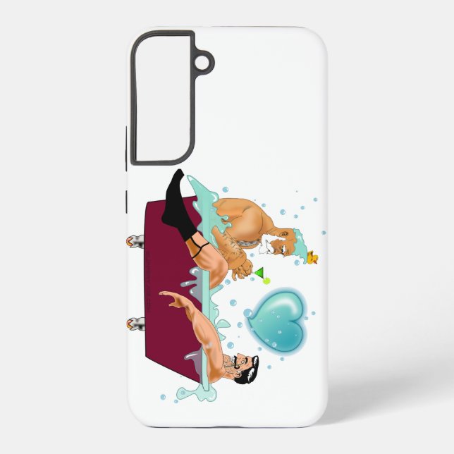 Coque Samsung Galaxy SlipperyJoe's deux gays hommes aiment la baignoire (Verso)