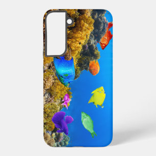 Coque Samsung Galaxy SlipperyJoe's Fish Pride tropical vert bleu violet