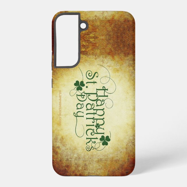 Coque Samsung Galaxy SlipperyJoe's Happy St. Patrick's Day trois feuill (Verso)