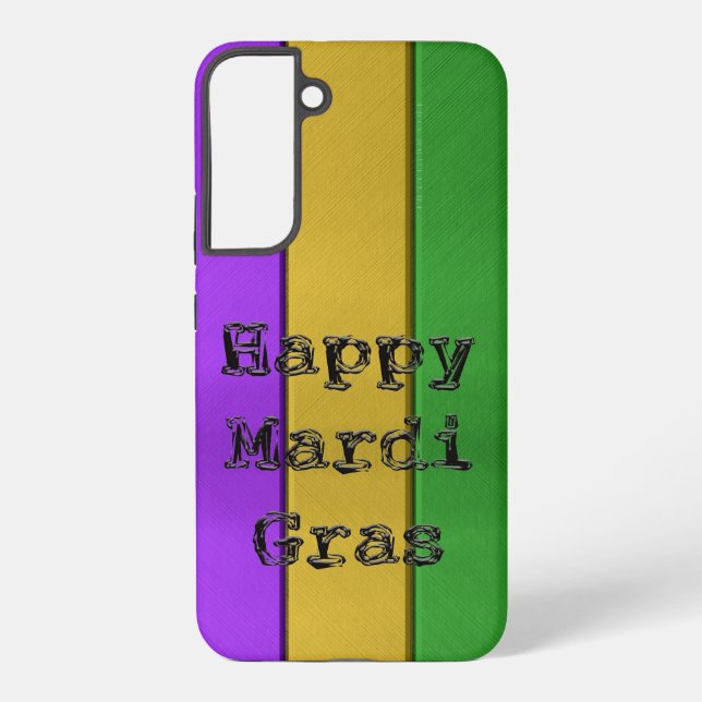 Coque Samsung Galaxy SlipperyJoe's Mardi Gras or violet métal vert s (Verso)