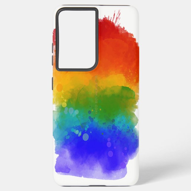 Coque Samsung Galaxy SlipperyJoe's pride couleurs éclatantes arc-en-cie (Verso)