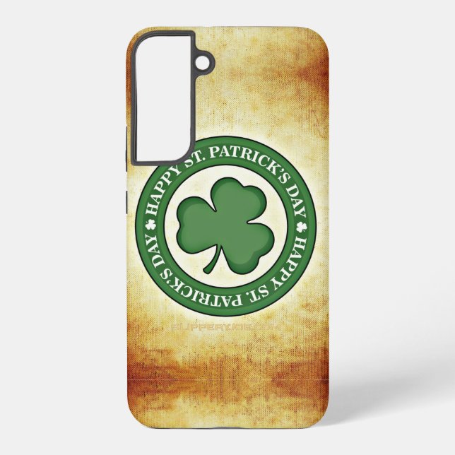 Coque Samsung Galaxy SlipperyJoe's Saint Patrick's Day vert à trois feu (Verso)